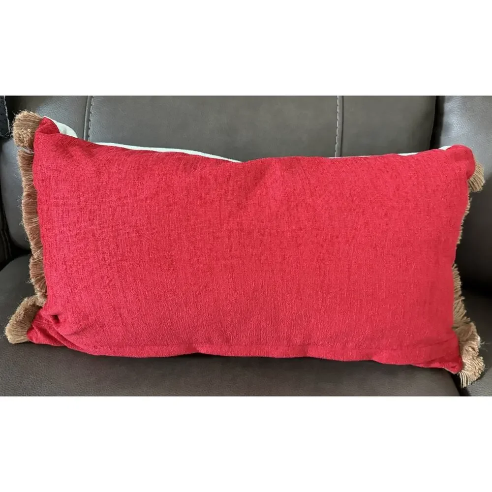 Christmas Dog Pillow Removable Cover Golden Retriever Schnauzer Balsam & Fir